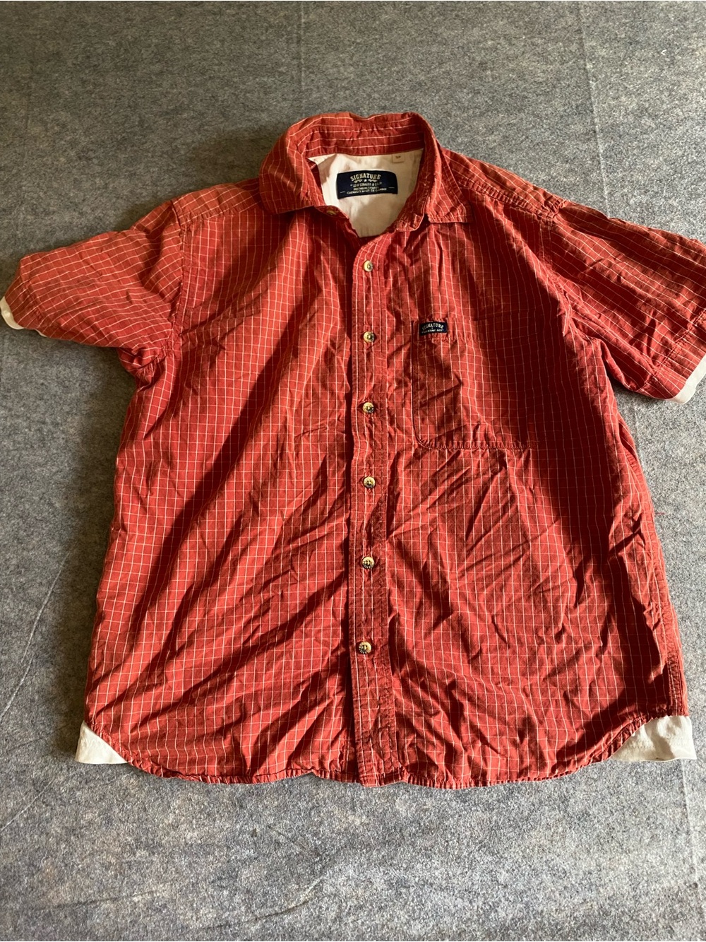 Levi’s Signature Red Plaid Button Up Shirt